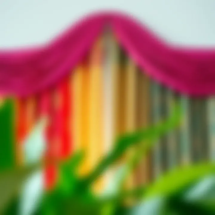 Drapery Colors and Patterns Drapery panels in various colors and patterns