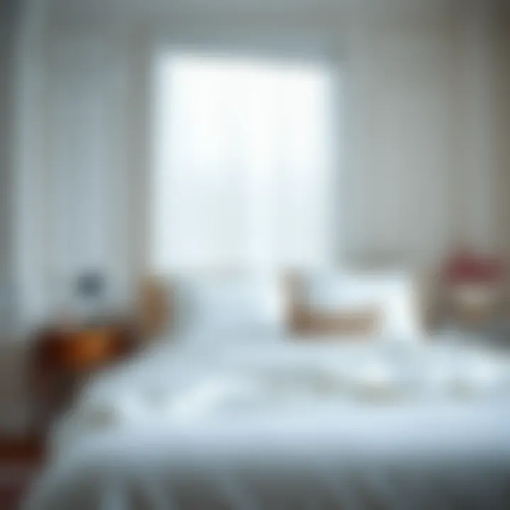 Elegant bedroom showcasing Egyptian cotton fitted sheets