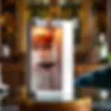 Elegant presentation of a wine glass gift box showcasing its luxurious design