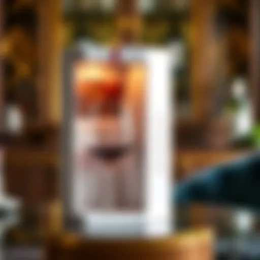 Elegant presentation of a wine glass gift box showcasing its luxurious design