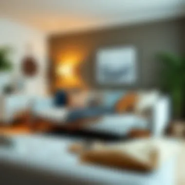Stylish full daybed in a cozy living room setting