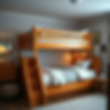 Cozy Bedroom with Full Over Full Bunk Bed Cozy bedroom featuring a full over full bunk bed with staircase