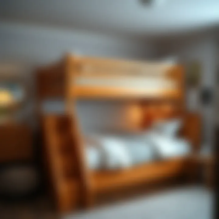 Cozy Bedroom with Full Over Full Bunk Bed Cozy bedroom featuring a full over full bunk bed with staircase