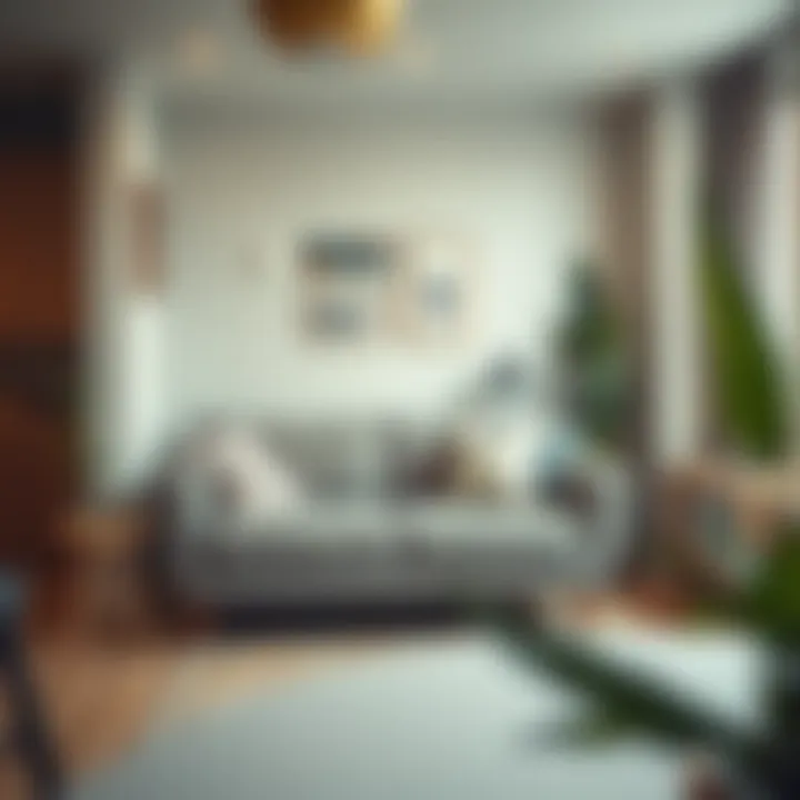 Functional sleep love seat in a compact apartment