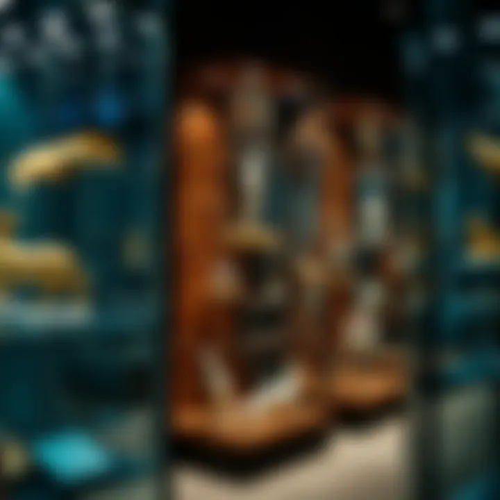 Stunning display of a collection of unique glass cases with diverse themes