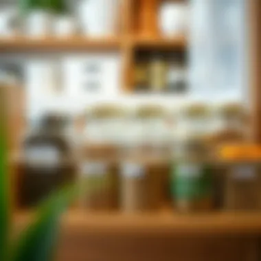 Efficient Organization with Glass Containers Organized spice drawer with glass containers and labels