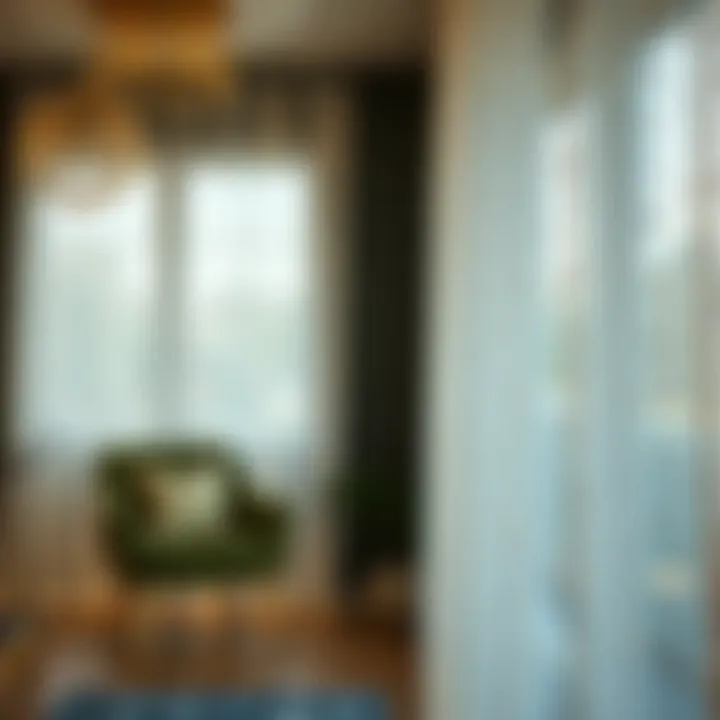 Instructions for installing glitter string curtains in a stylish home