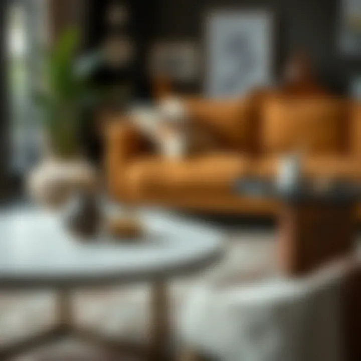 Variety of materials used in coffee and end tables