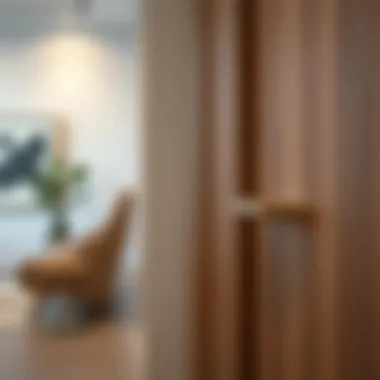 Seamless Integration of Hidden Door Handles Sleek hidden door handle seamlessly integrated into a modern interior