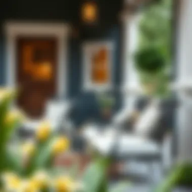 Modern Elegance: Lounge in Style Modern metal lounge chairs on a porch with stylish decor