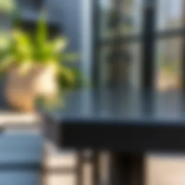 Durability Defined: The Beauty of Metal Tables Close-up of a sleek metal table showcasing durability