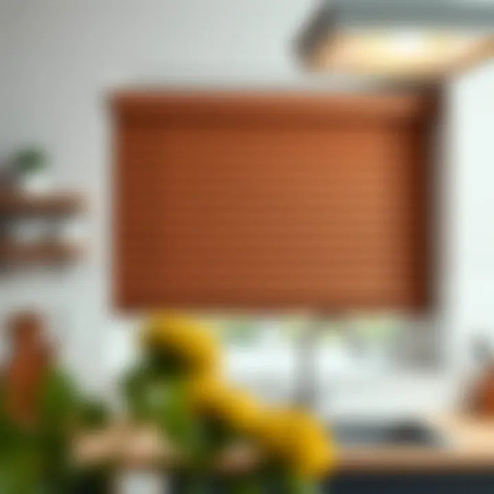 No drill mini blinds installed in a kitchen window