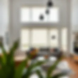 Stylish no drill mini blinds in a modern living room