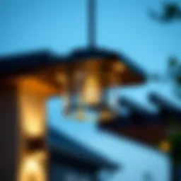 Elegant outdoor ceiling light fixture showcasing modern design