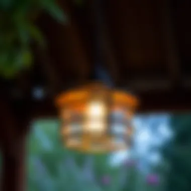 Charming Rustic Outdoor Ceiling Light Rustic outdoor ceiling light fixture in a garden setting