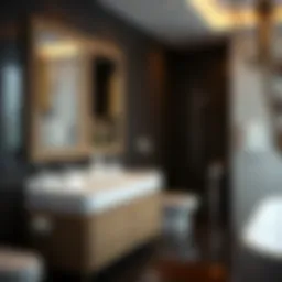 Luxury bathroom vanity with double sinks