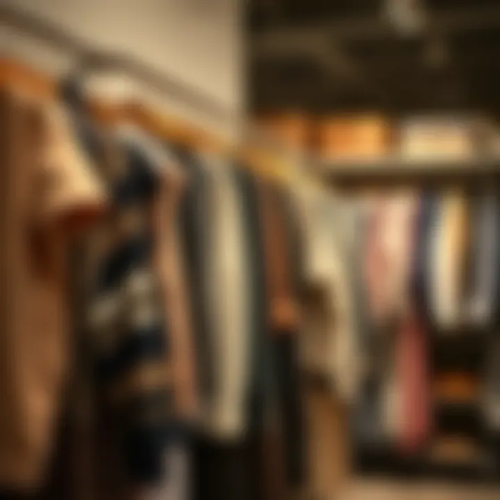 Efficiently organized retail rack with diverse clothing options