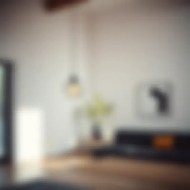 Artistic short pendant light design in a minimalist setting