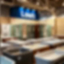 Diverse selection of shower bases on display