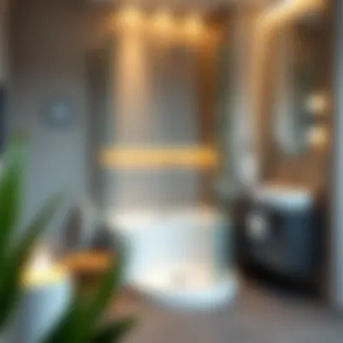 Modern Bathroom with Stylish Shower Base Stylish shower base integrated into a modern bathroom design