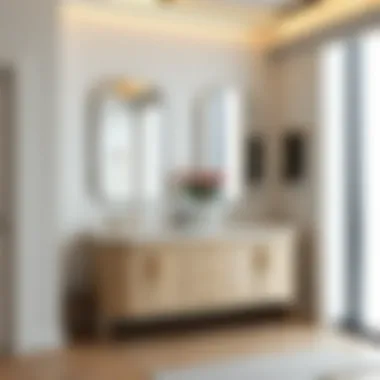 Functional bathroom with optimized space using double vanities