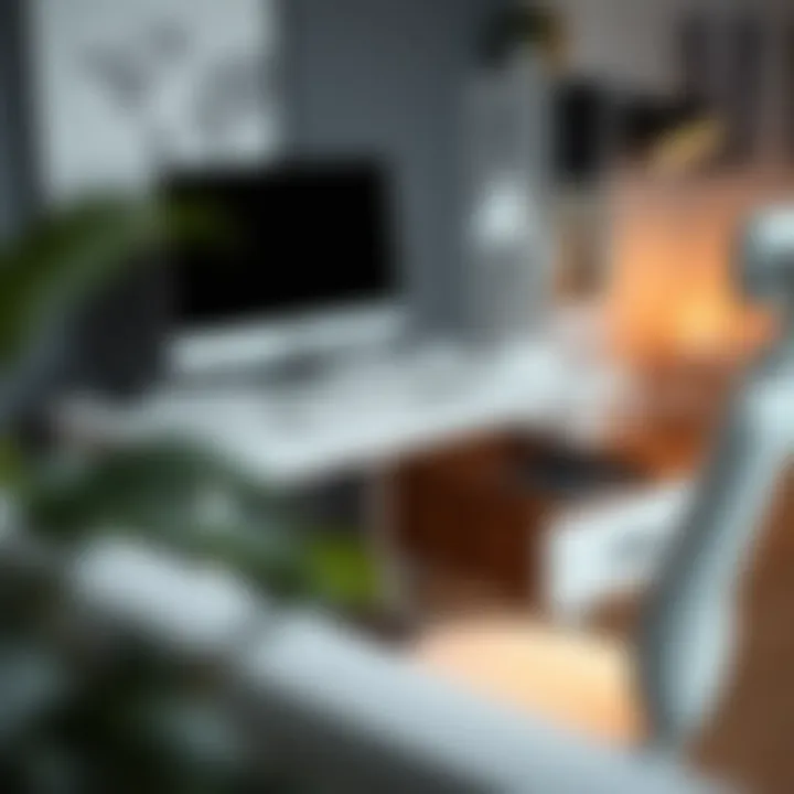 Ergonomically designed small desk for optimal workspace