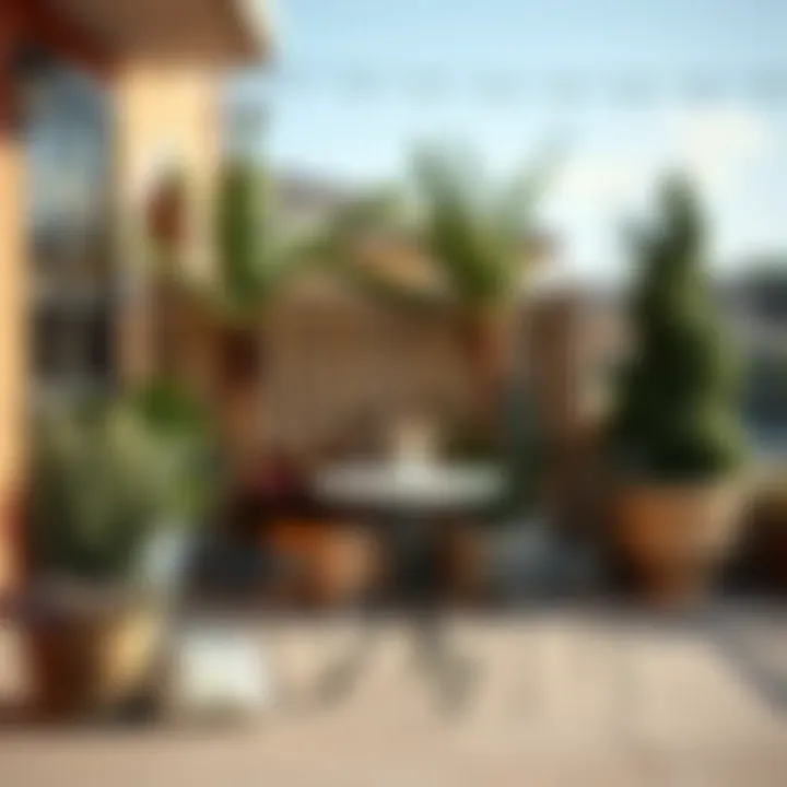 Charming bistro-style dinette set in an outdoor setting