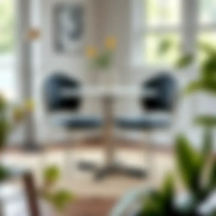 Stylish two-chair dinette set with modern design