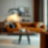 Elegant tall couch legs enhancing modern living room aesthetics.