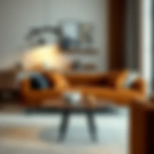 Elegant tall couch legs enhancing modern living room aesthetics.