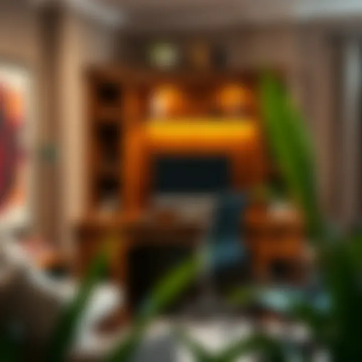 Ample Storage in a Wooden Hutch Wooden corner computer hutch showcasing ample storage space