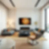 Modern minimalist living room with innovative furniture design