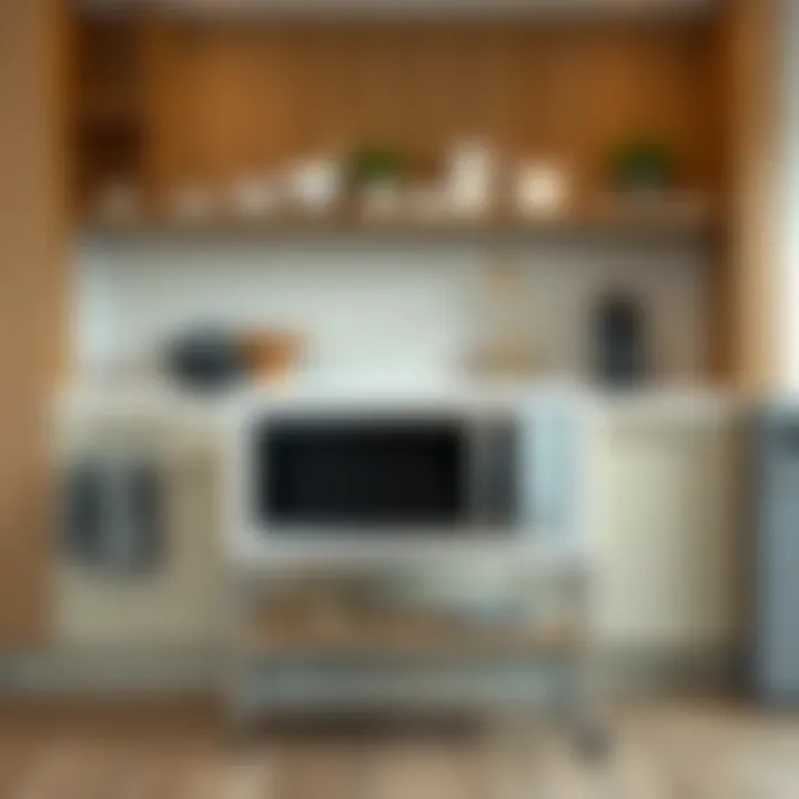 Stylish microwave cart made of premium materials enhancing kitchen aesthetics