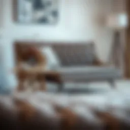 Elegant love seat pull-out sleeper with contemporary design