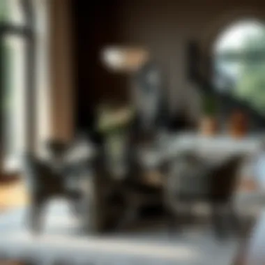 Elegant Interior with the Orren Ellis Glass Dining Table Stylish dining setup featuring the Orren Ellis table in an elegant interior