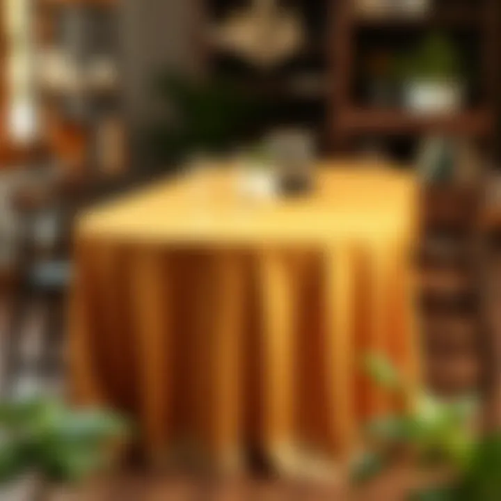 A variety of table cloth materials displayed