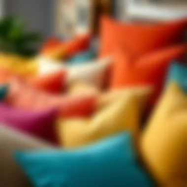 Vibrant Decorative Pillow Inserts Variety of decorative square pillow inserts in vibrant colors