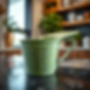 Close-up of eco-friendly materials used in measuring cups