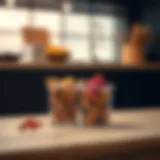 A stylish two compartment snack container showcasing fruits and nuts