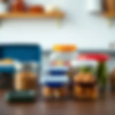 Variety of Snack Container Options Different sizes and materials of two compartment snack containers displayed