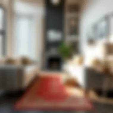 2 x 6 rug runner paired with contemporary furniture arrangement