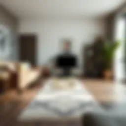 Stylish 2 x 6 rug runner in a modern living room setting