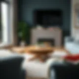 Elegant fold-up coffee table with a modern design in a cozy living room setting