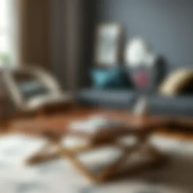 Versatile Stylish Fold-Up Coffee Table Stylish fold-up coffee table displaying versatility for various uses and aesthetics