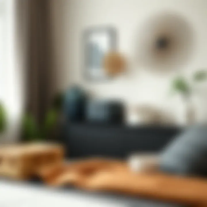 Stylish small storage containers in a decorative bedroom display