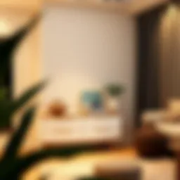 Elegant small storage containers in a minimalist living room