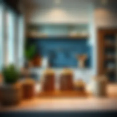 Artfully designed small containers enhancing a modern kitchen