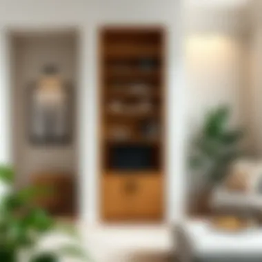 Customized Tall Bookcase Fitting into a Unique Space Customized tall bookcase fitting into a unique space