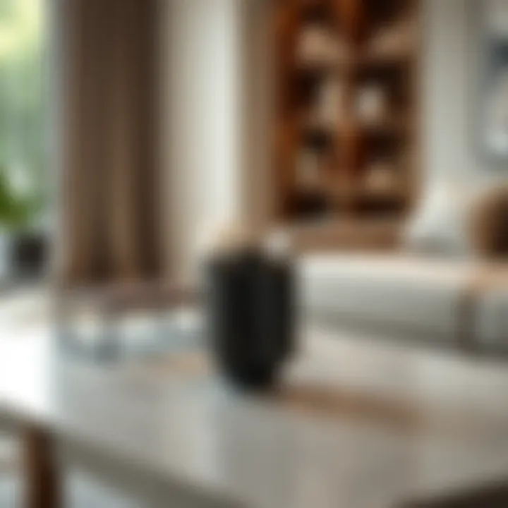 Five Cylinder Vase on a Modern Coffee Table Elegant five cylinder vase set on a modern coffee table