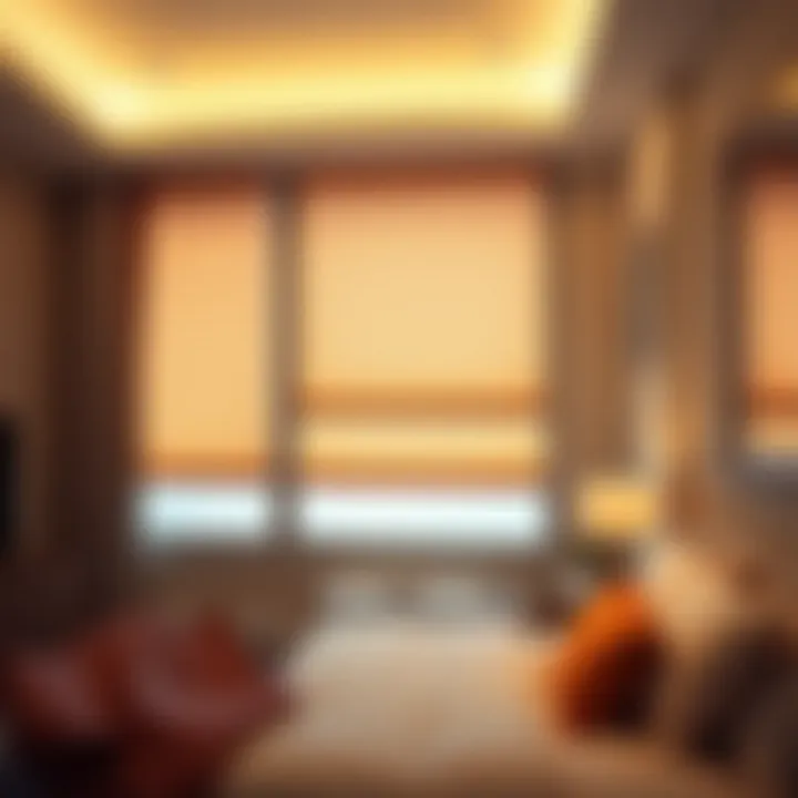 Installation of thermal honeycomb blinds in a bedroom